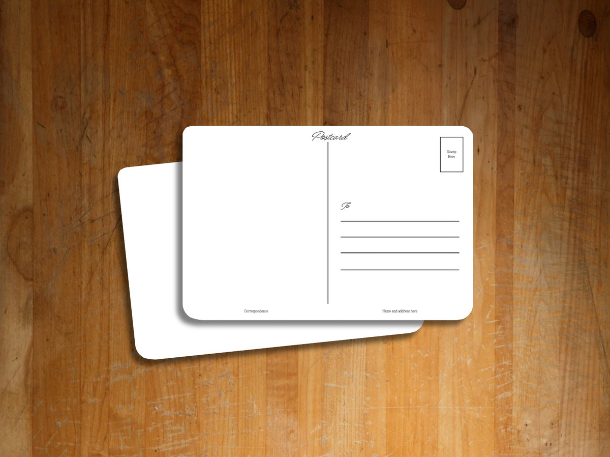 20 Blank 'Draw Your Own' Postcards with No Perforation - just pull out of booklet + Draw + Stamp + Send!